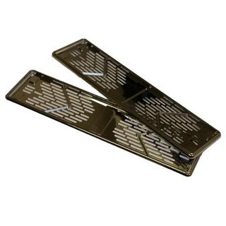 E-Tech Chrome ABS Number Plate Surrounds/Trims Pair - Front and Rear